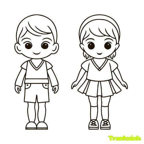 tranh tô màu bạn trai bạn gái 12