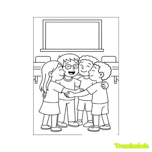tranh tô màu bạn trai bạn gái 13