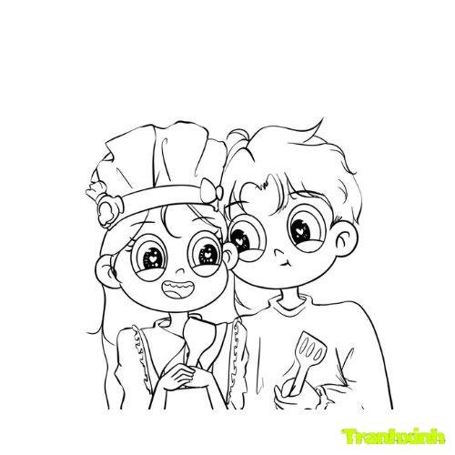 tranh tô màu bạn trai bạn gái 32