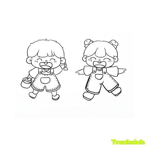 tranh tô màu bạn trai bạn gái 37