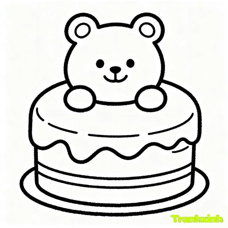 tranh tô màu bánh sinh nhật 18