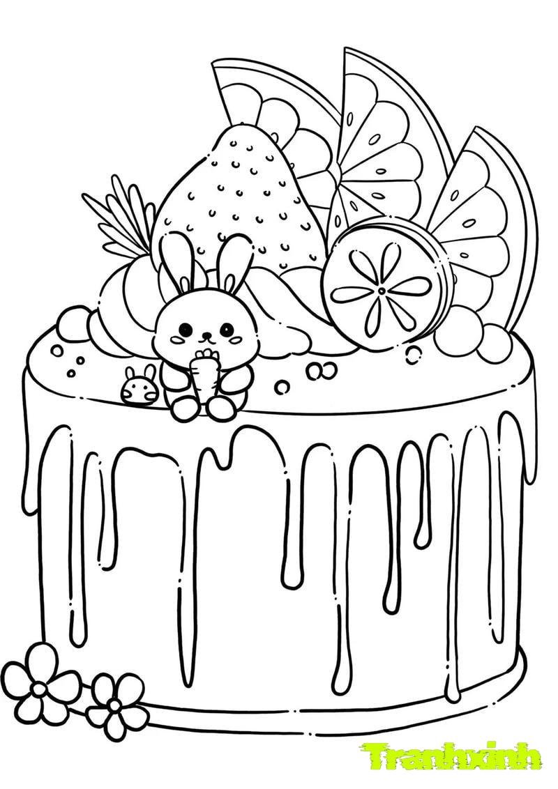 tranh tô màu bánh sinh nhật 29
