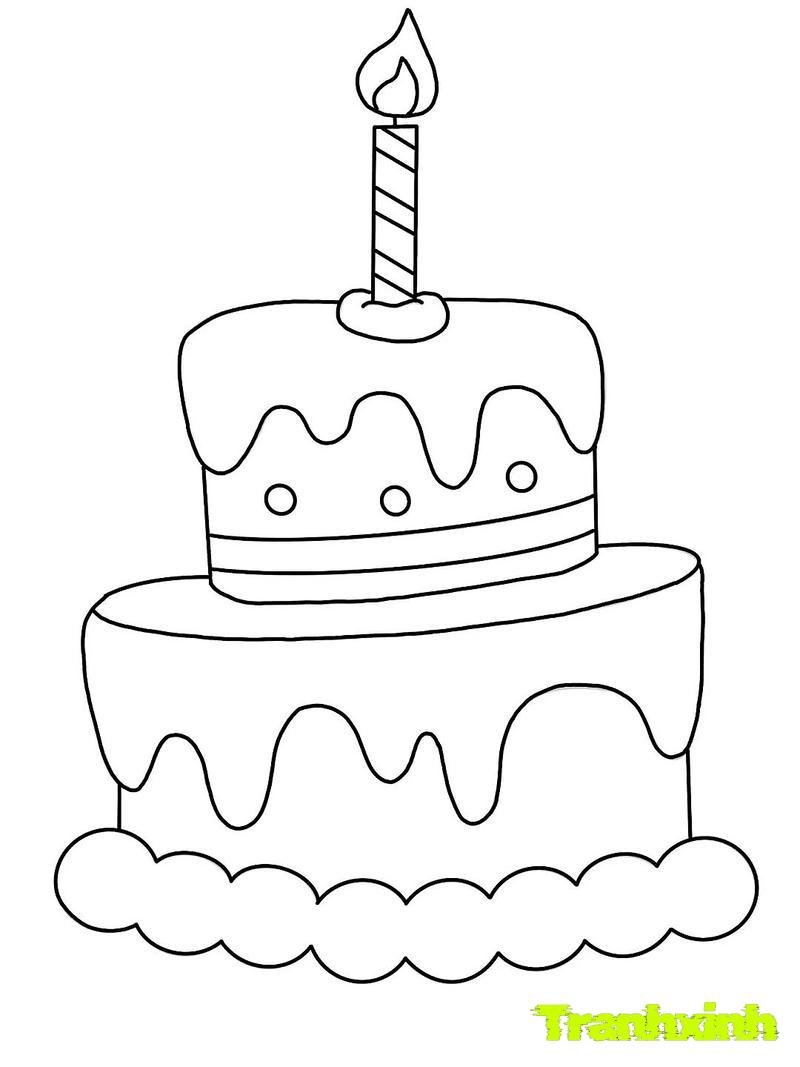 tranh tô màu bánh sinh nhật 33