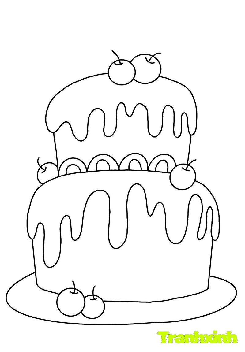 tranh tô màu bánh sinh nhật 34