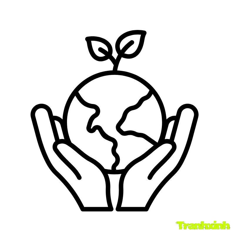 tranh tô màu bảo vệ môi trường trái đất