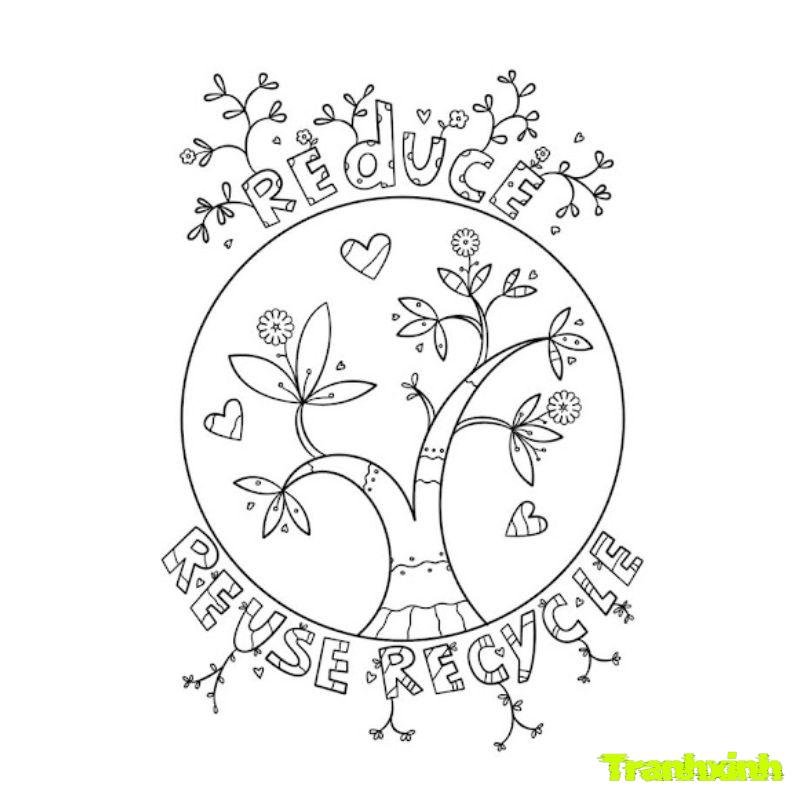 tranh tô màu bảo vệ trái đất