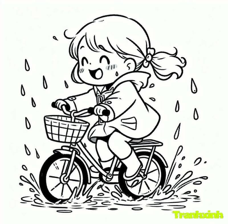 tranh tô màu bé gái 35