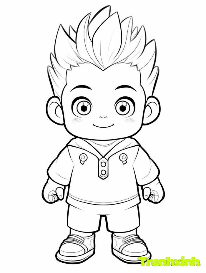 tranh tô màu bé trai 18