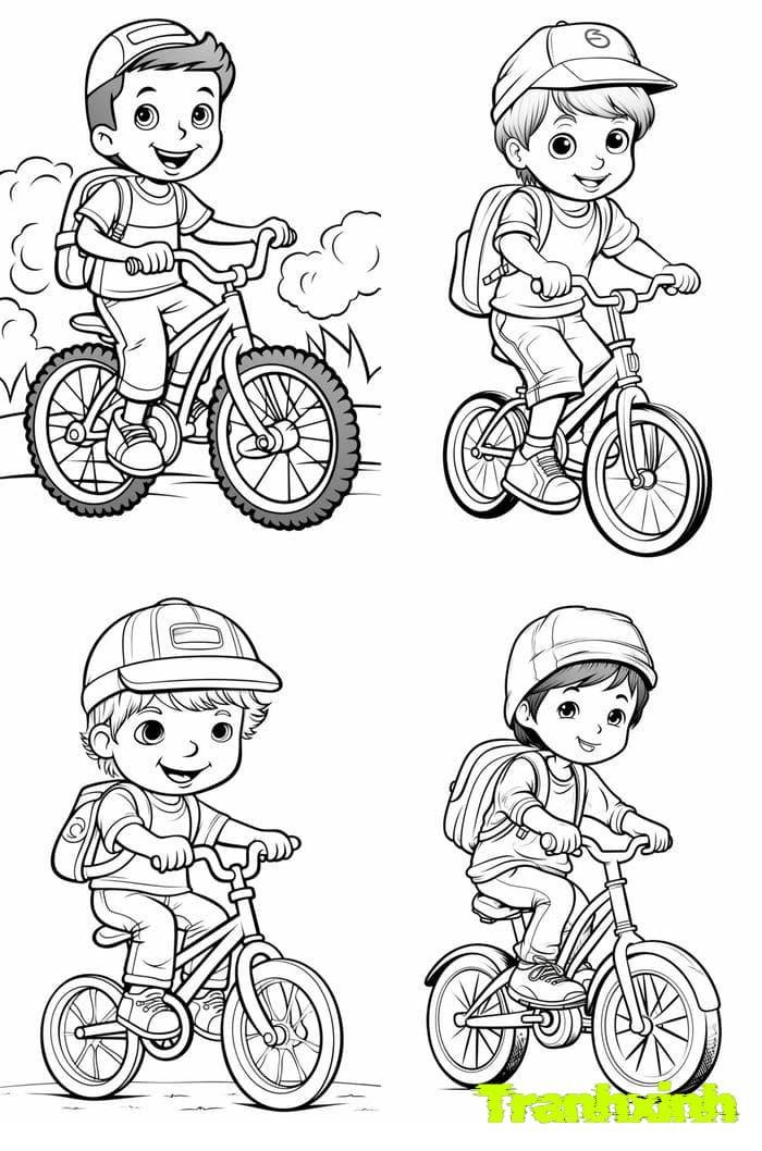 tranh tô màu bé trai 29