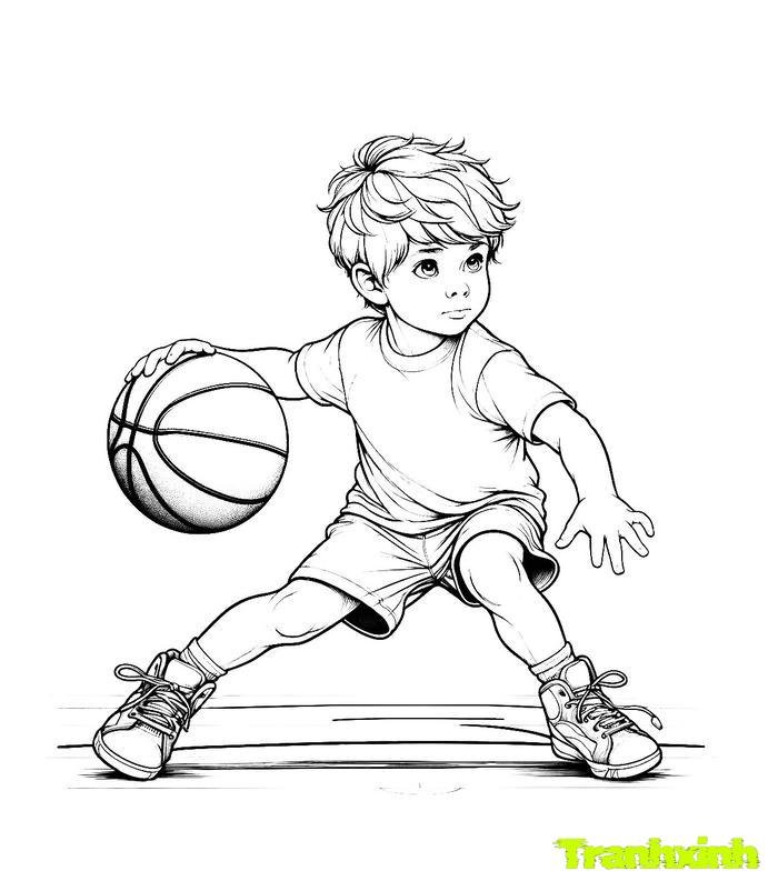 tranh tô màu bé trai 31