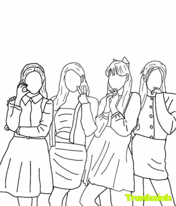 tranh tô màu blackpink chibi đpẹ nhất