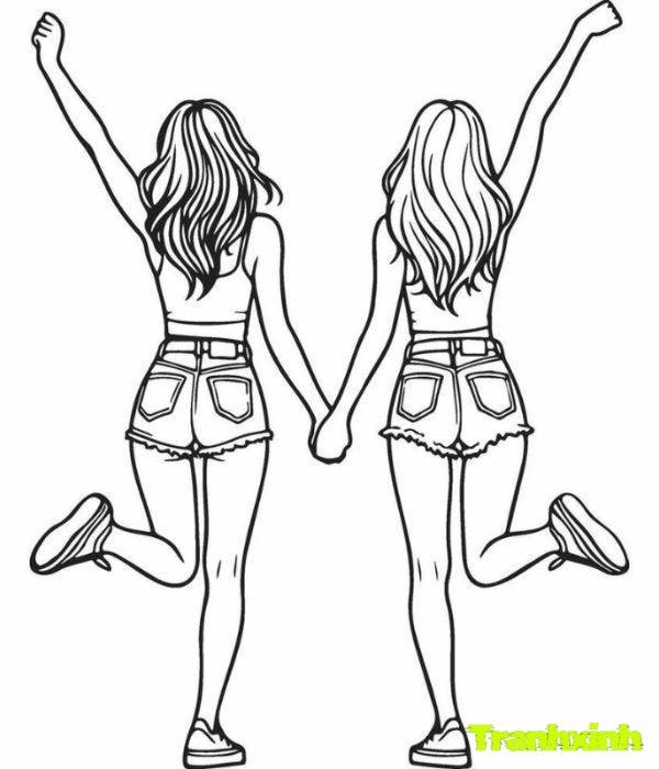 tranh tô màu blackpink chibi hàn quốc