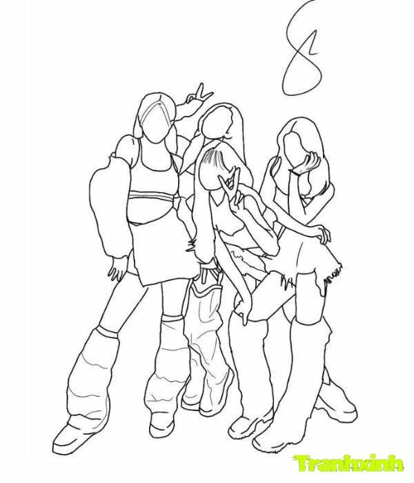 tranh tô màu blackpink chibi mới nhất