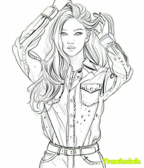 tranh tô màu blackpink chibi tập 1