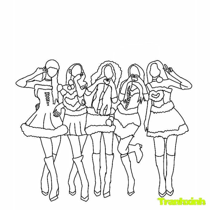 tranh tô màu blackpink cho bé 5 tuổi