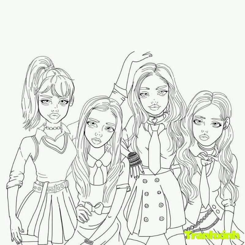 tranh tô màu blackpink
