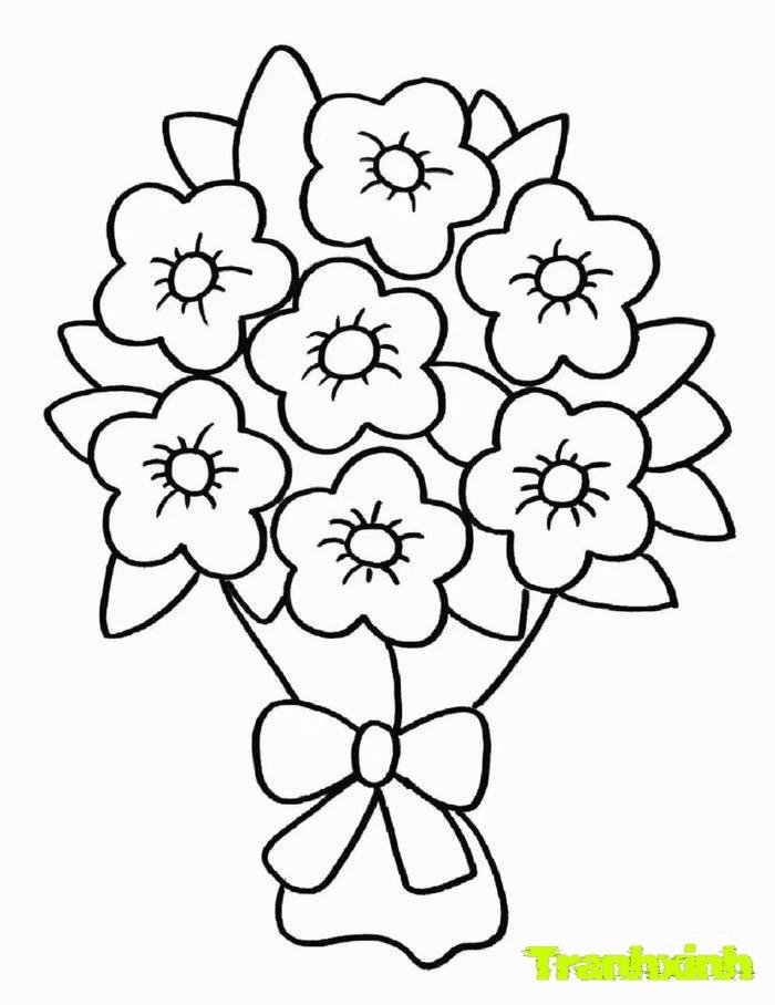 tranh tô màu bông hoa 3