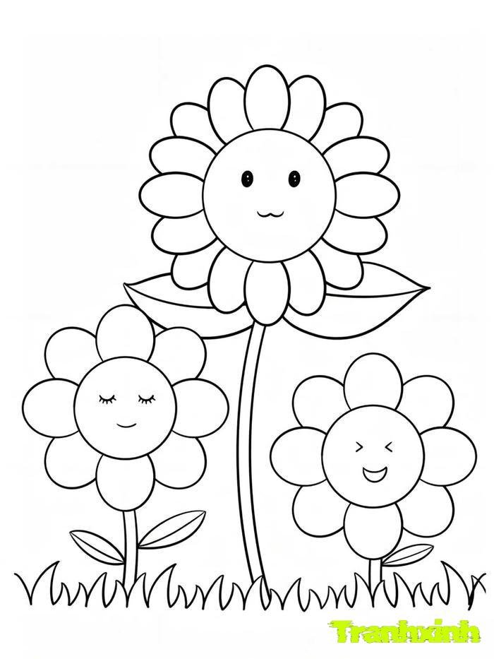 tranh tô màu bông hoa 32