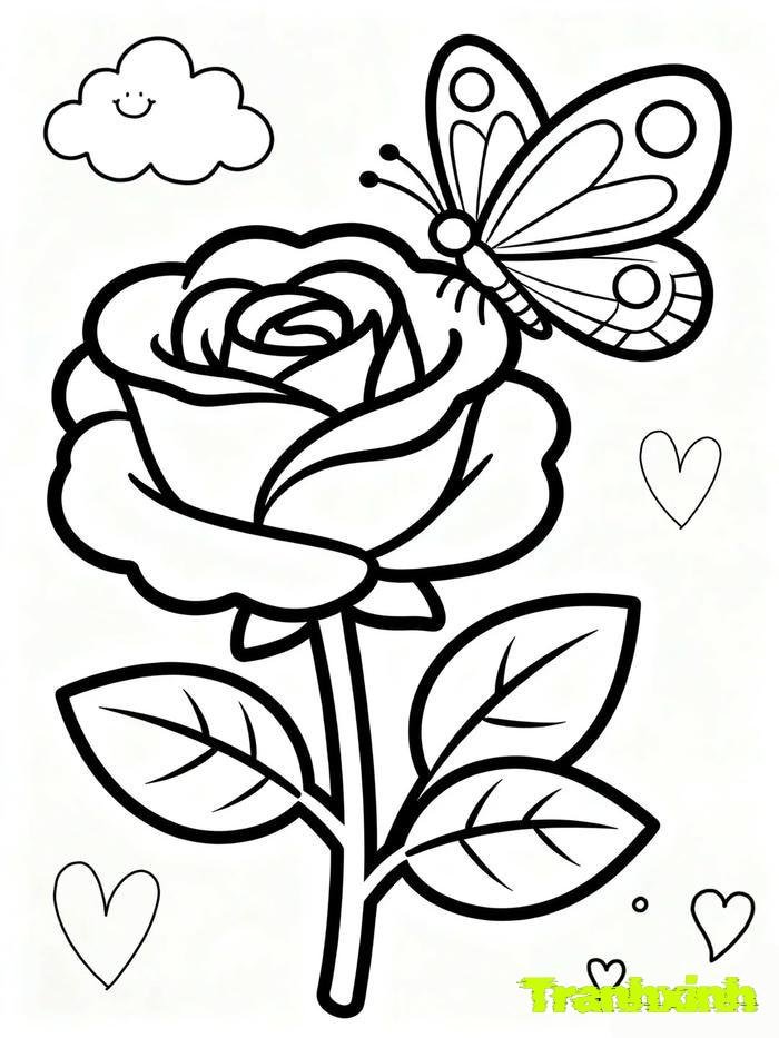 tranh tô màu bông hoa 40