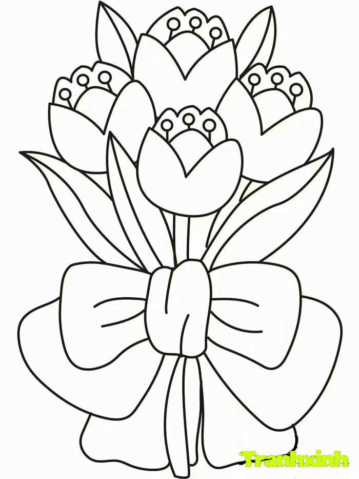 tranh tô màu bông hoa 5