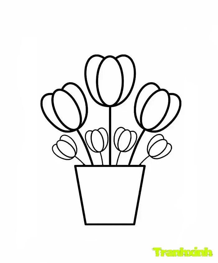 tranh tô màu bông hoa 6