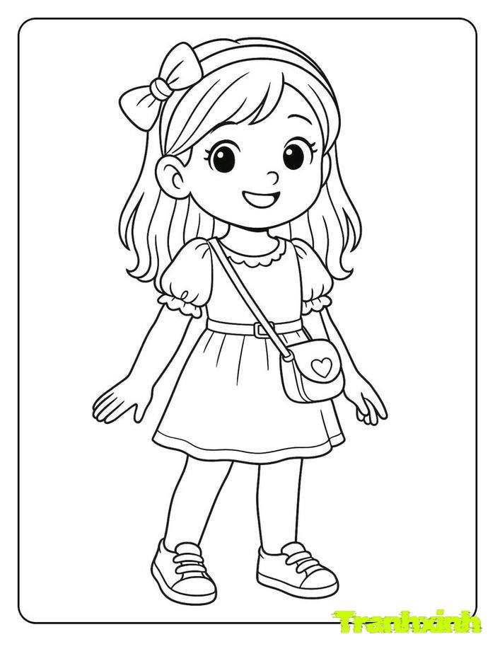 tranh tô màu búp bê 1