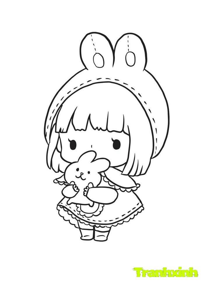 tranh tô màu búp bê 13