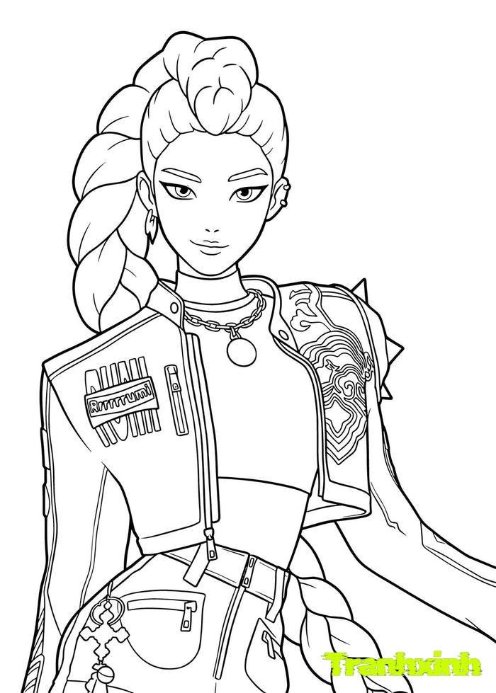 tranh tô màu búp bê 14