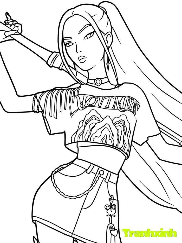 tranh tô màu búp bê 15