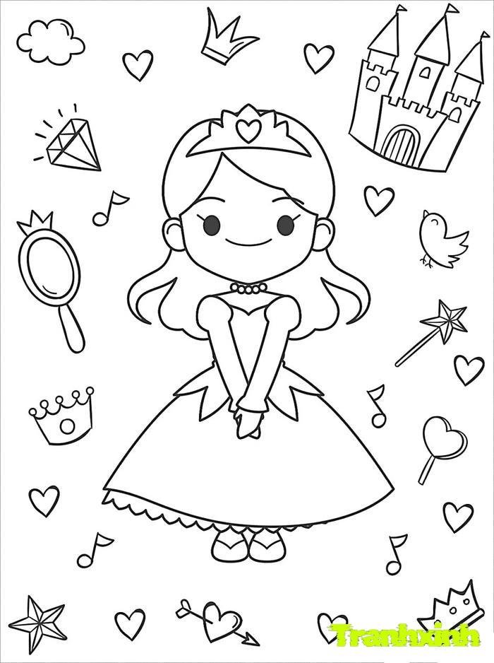 tranh tô màu búp bê 19