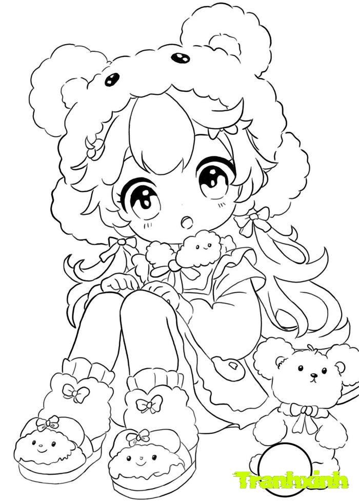 tranh tô màu búp bê 21