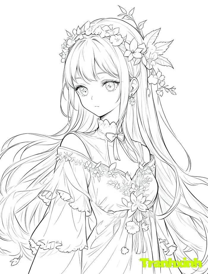 tranh tô màu búp bê 23