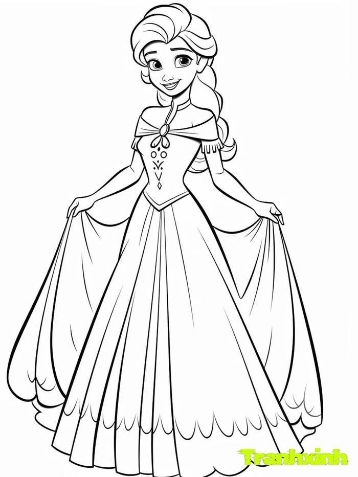 tranh tô màu búp bê 24