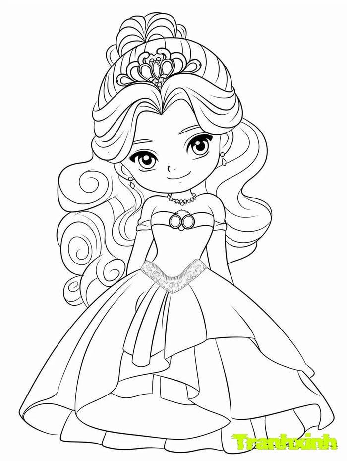 tranh tô màu búp bê 27