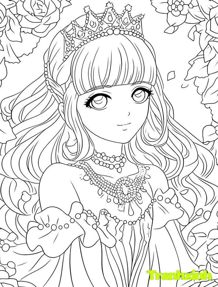 tranh tô màu búp bê 28