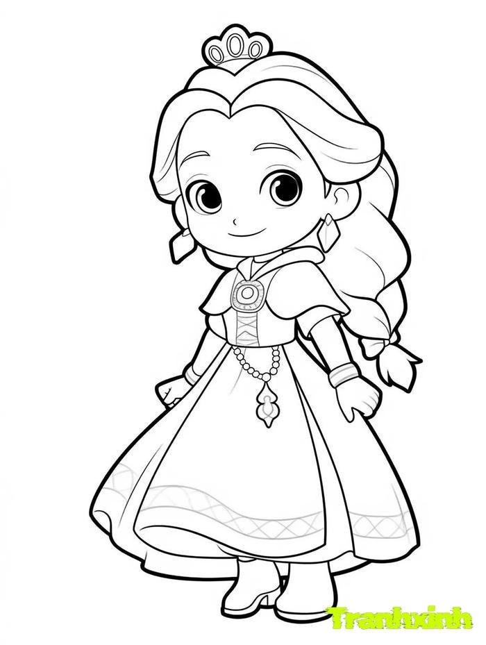 tranh tô màu búp bê 30