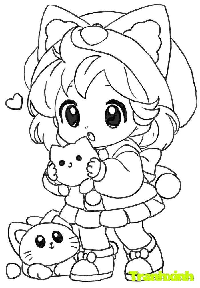 tranh tô màu búp bê 34