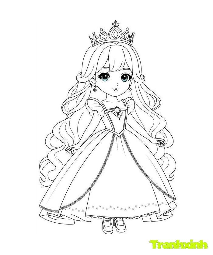 tranh tô màu búp bê 4