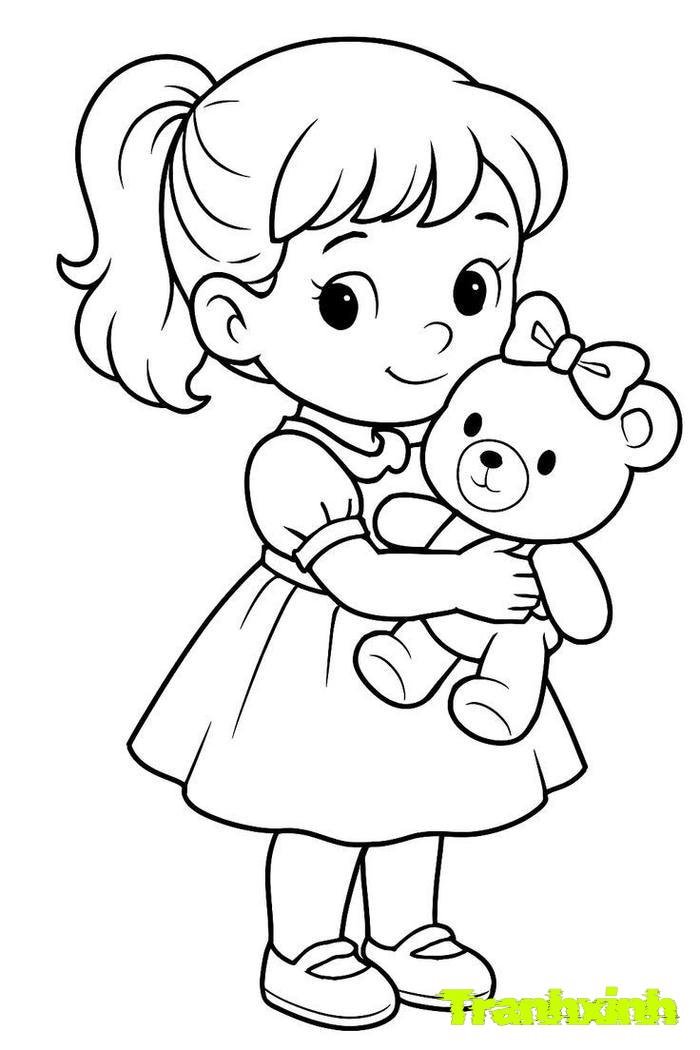 tranh tô màu búp bê 7