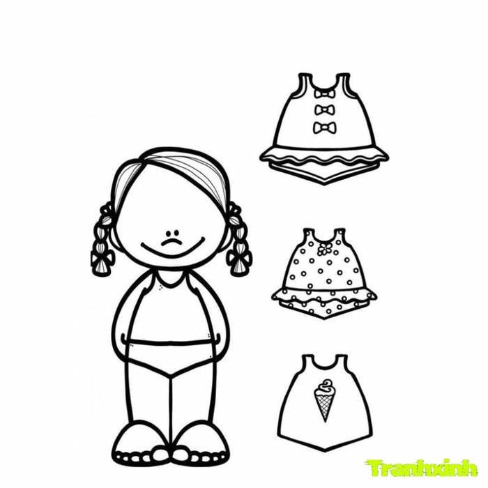 tranh tô màu búp bê giấy 12 cung hoàng đạo