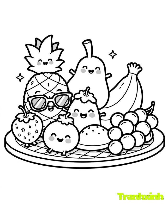 tranh tô màu các loại quả 12