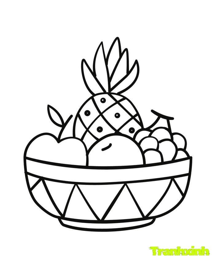 tranh tô màu các loại quả 5