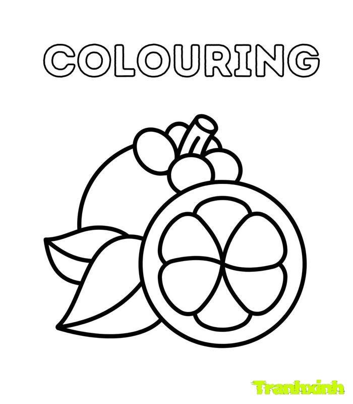 tranh tô màu các loại quả 7