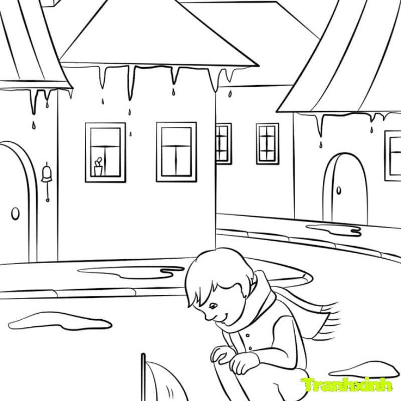 tranh tô màu các mùa trong năm 2025