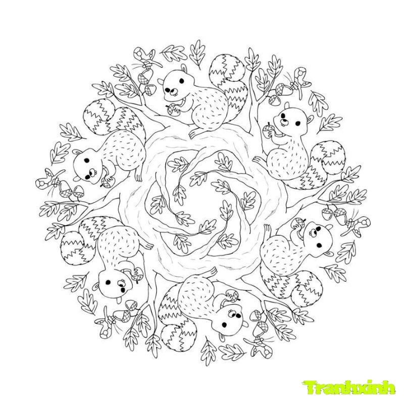 tranh tô màu các mùa trong năm cấp 1