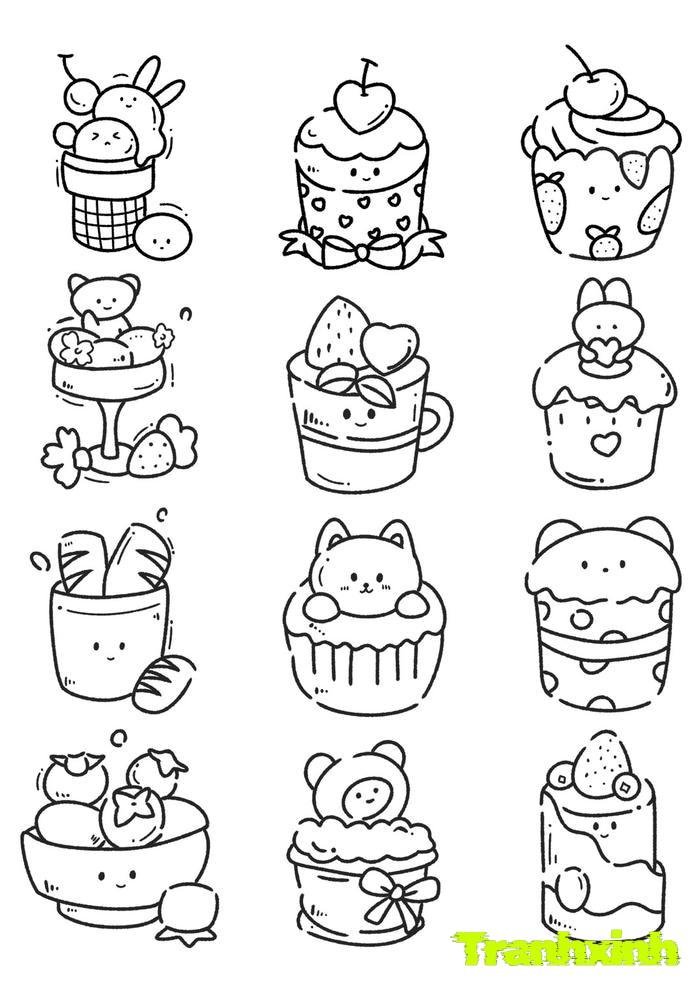 tranh tô màu các nhóm thực phẩm cho bé 12