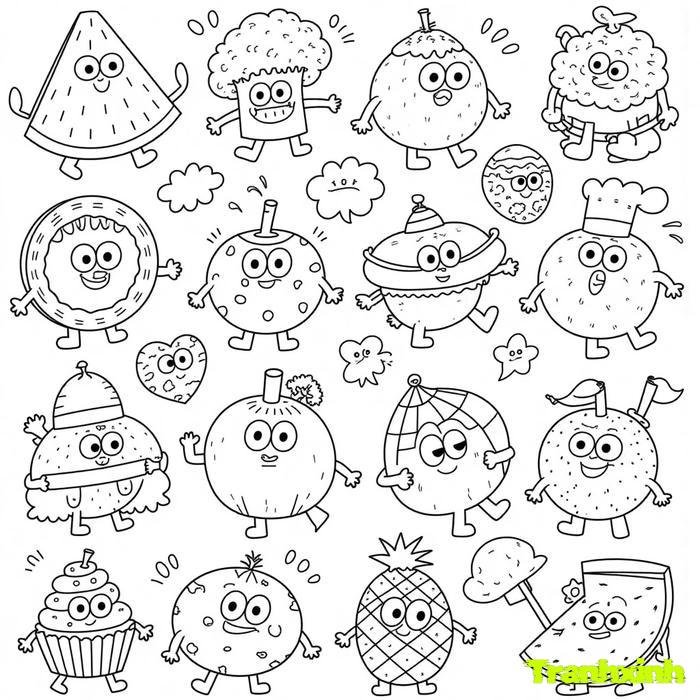 tranh tô màu các nhóm thực phẩm cho bé 13