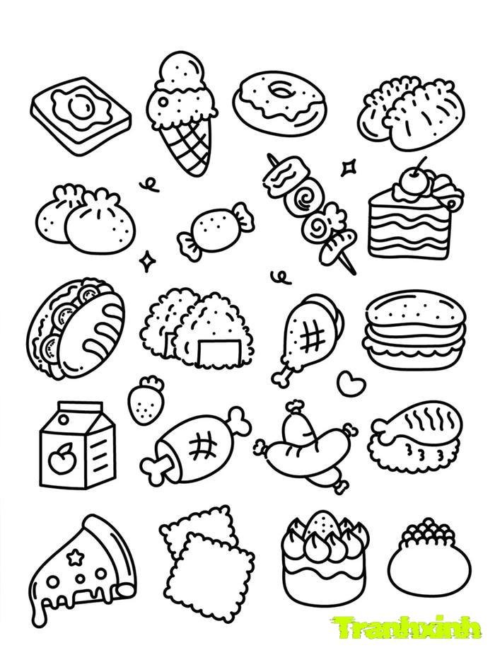 tranh tô màu các nhóm thực phẩm cho bé 2