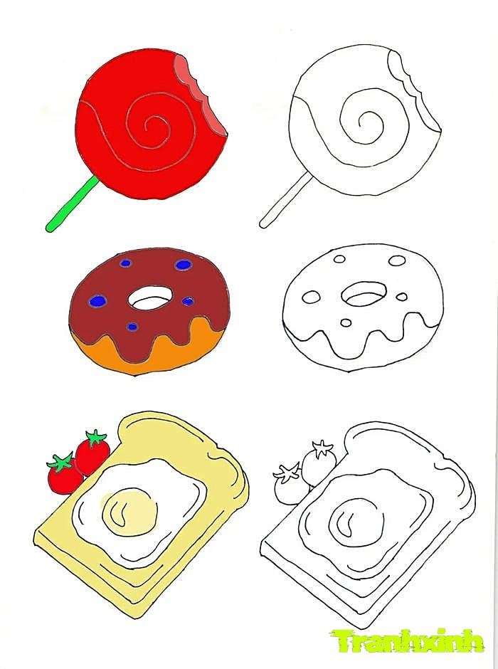 tranh tô màu các nhóm thực phẩm cho bé 31