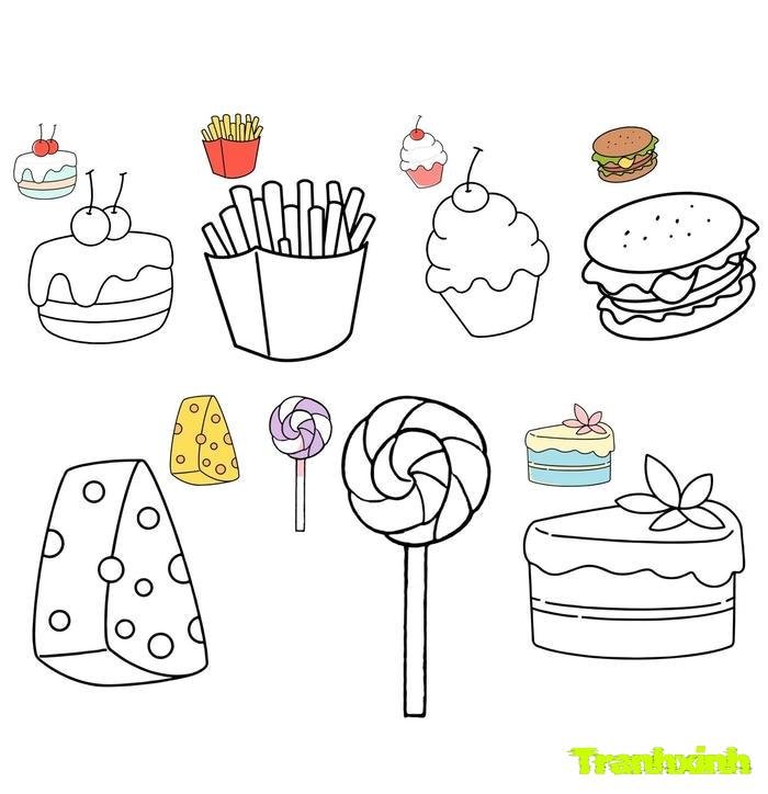 tranh tô màu các nhóm thực phẩm cho bé 33